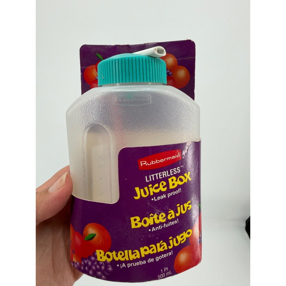 Rubbermaid Litterless Juice Box 1994 Servin Saver 500mL Teal Vintage New 3115